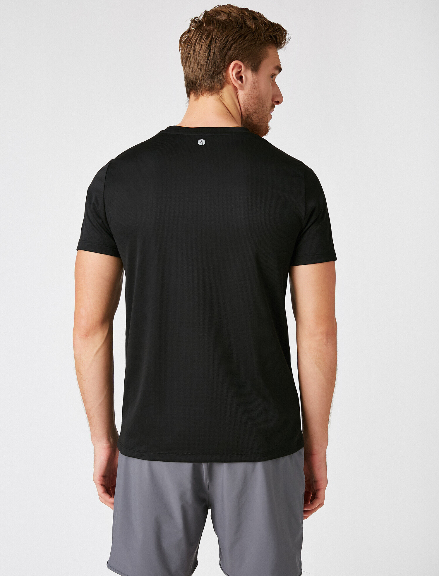   Kısa Kollu Bisiklet Yaka Yazılı Baskılı Tişört