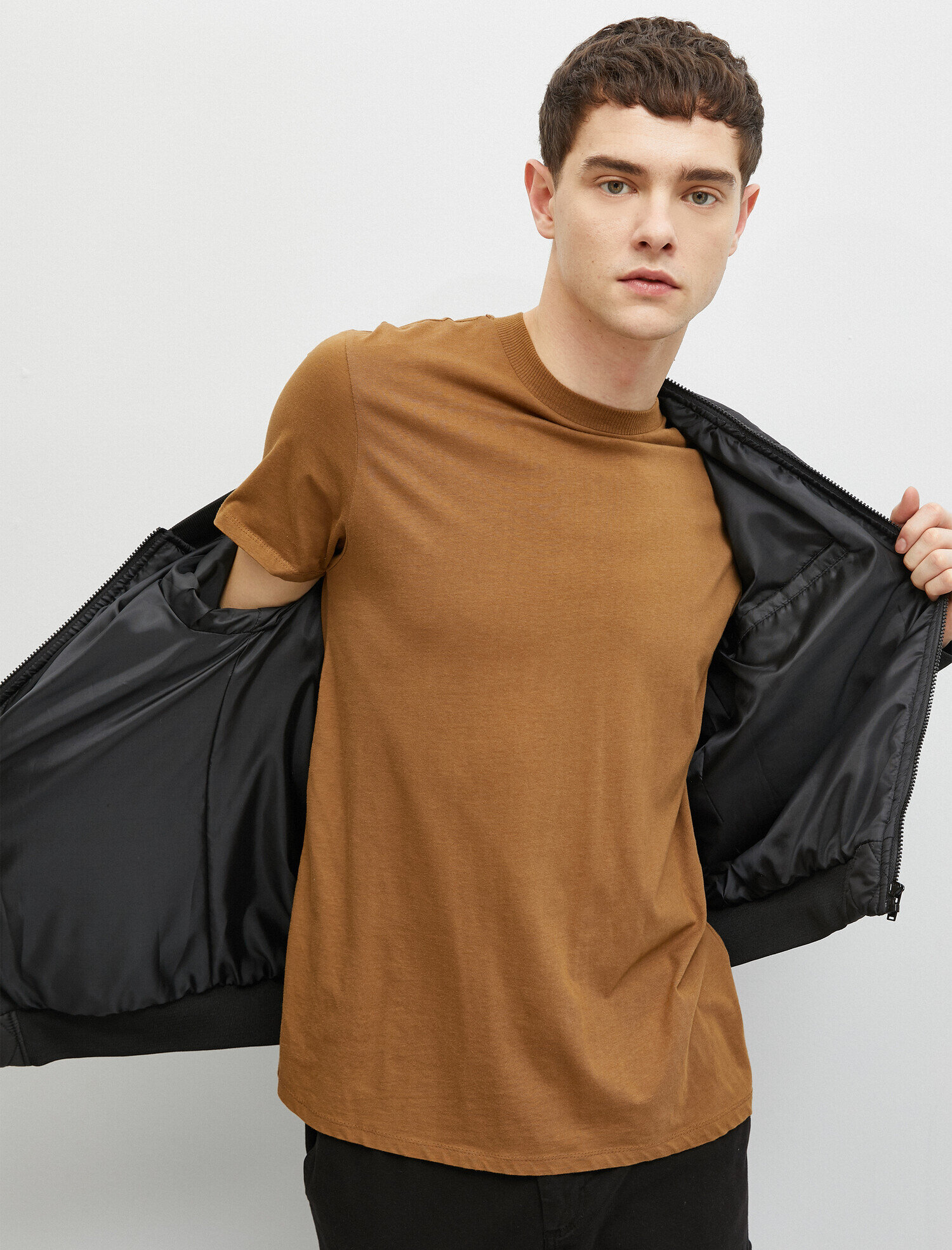   Bomber Ceket Kapitone Fermuarlı