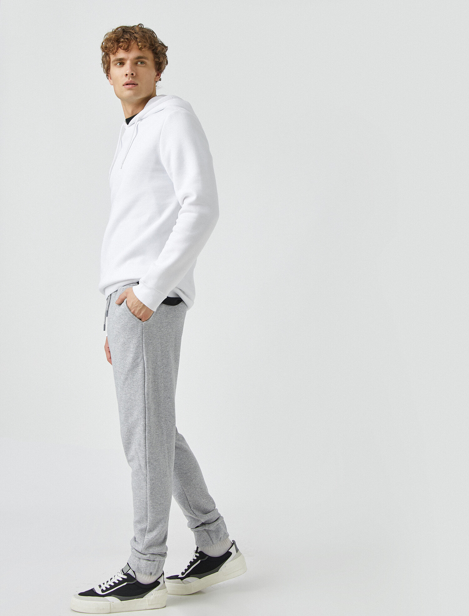   Normal Bel Beli Bağlamalı Jogger Eşofman Altı