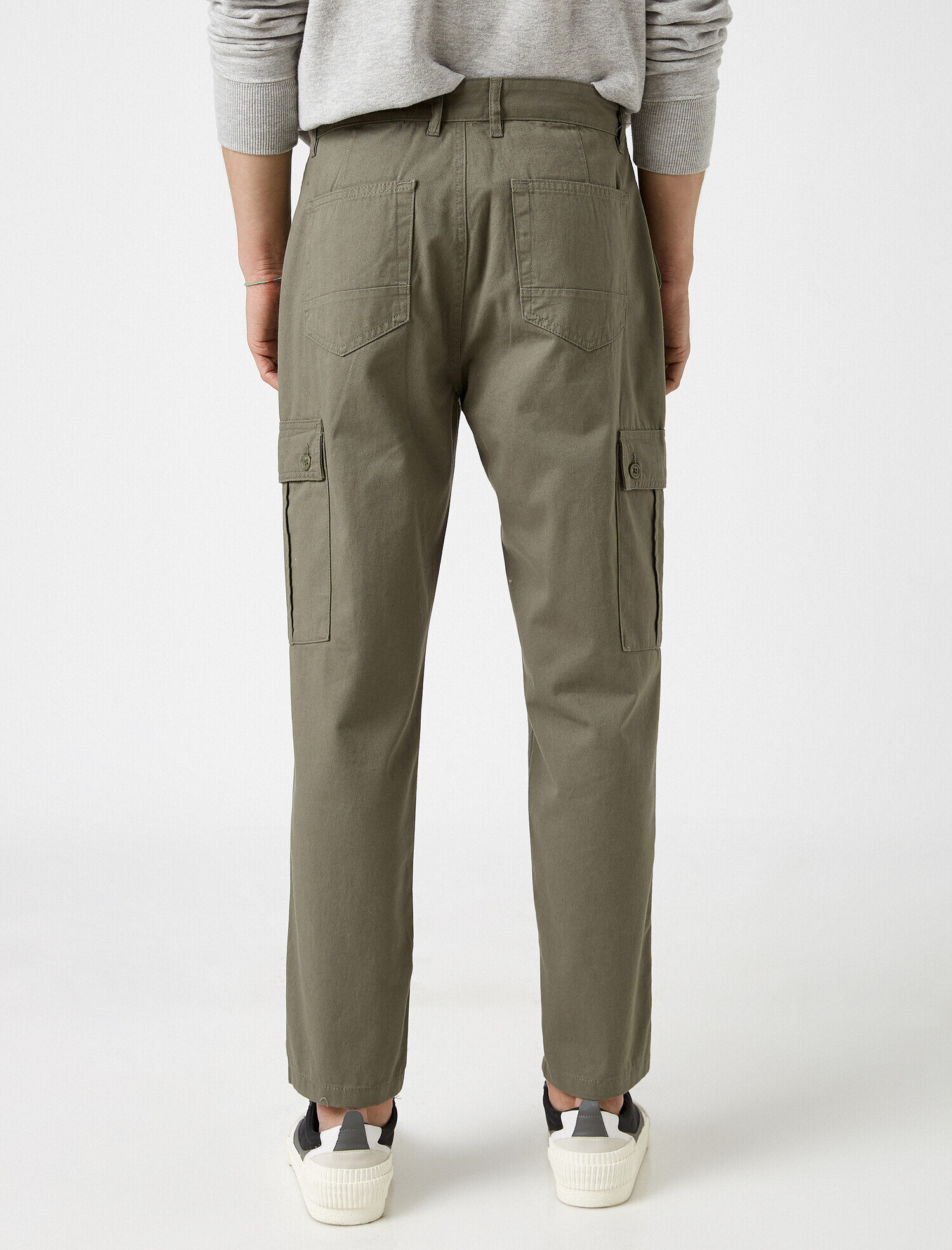   Pamuklu Gabardin Kargo Pantolon