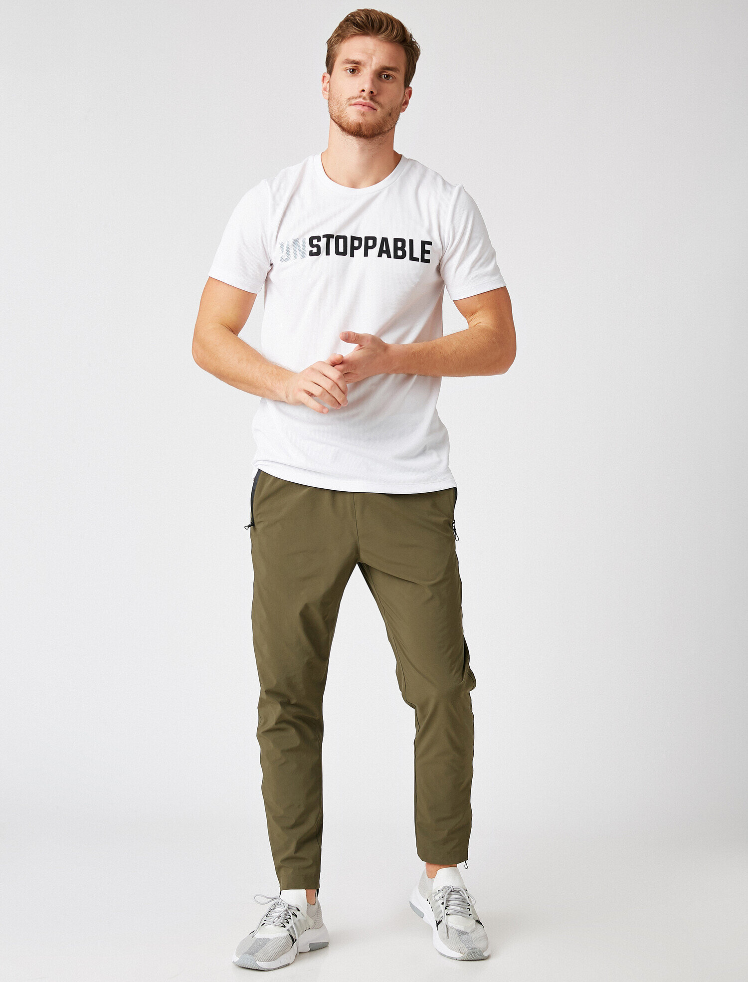   Slim Fit Straight Fermuarlı Cepli Eşofman Altı