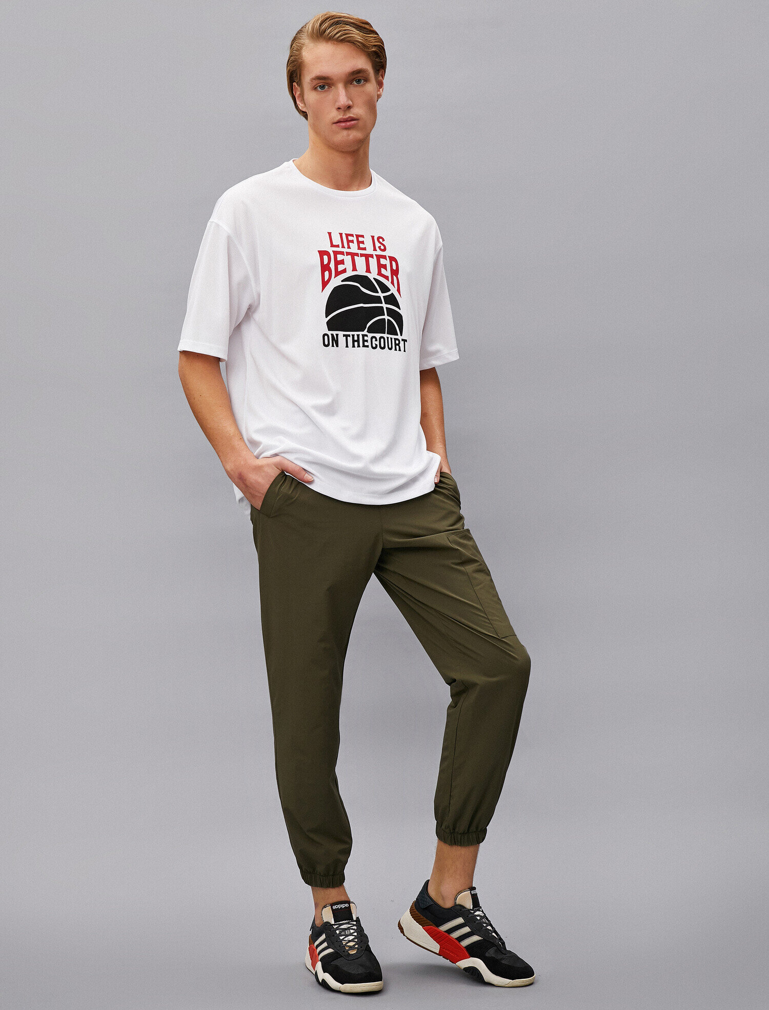   Beli Bağlamalı Cepli Fermuarlı Eşofman Altı