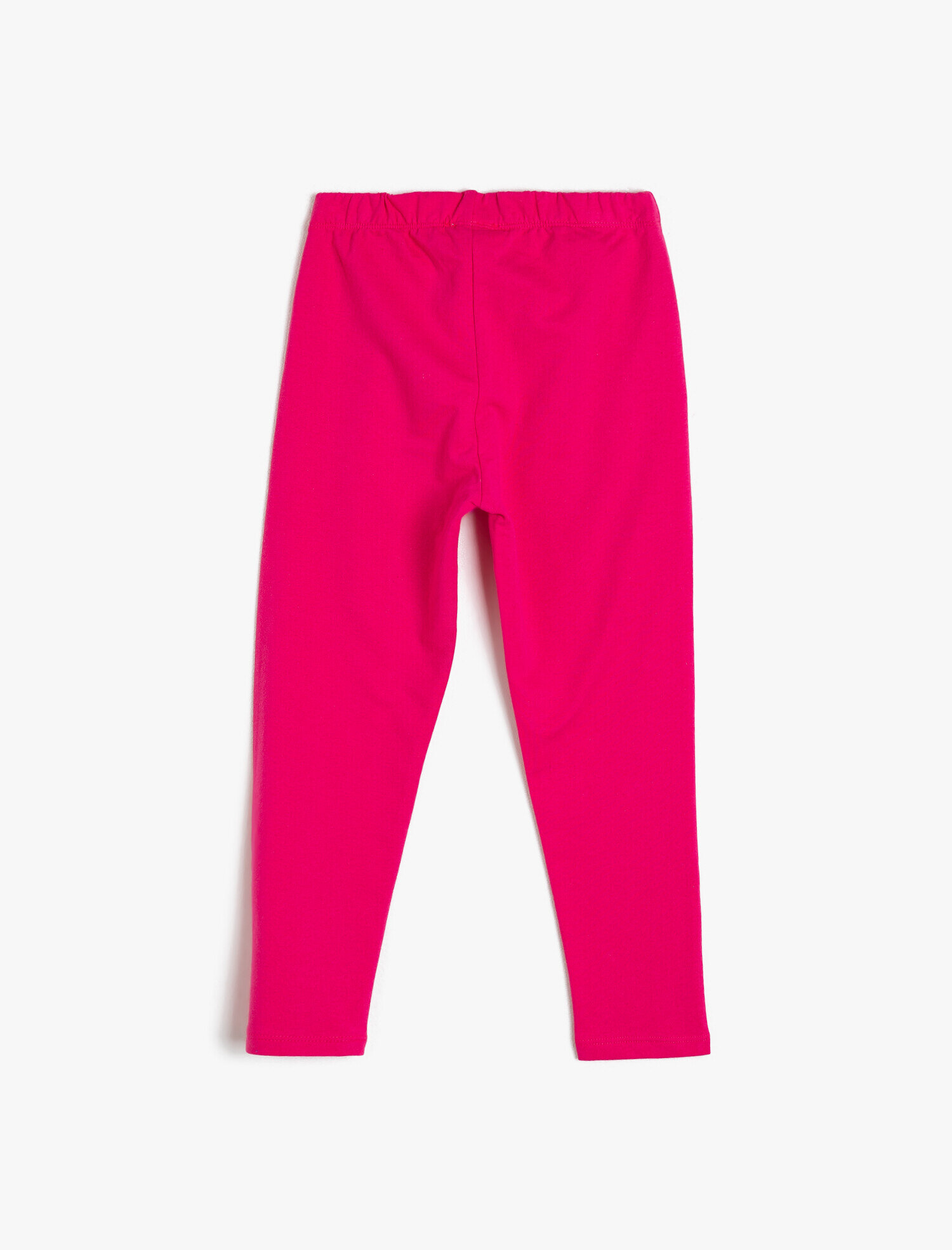  Kız Çocuk İnce Sweatshirt Kumaşından Paçası Düz Simli Baskılı Eşofman Altı