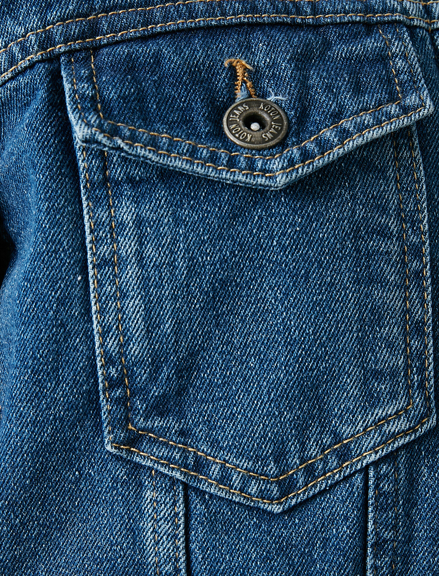   Şerpalı Gömlek Yaka Pamuklu Jean Ceket