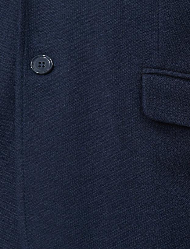  Cep Detaylı Düğmeli Blazer Ceket