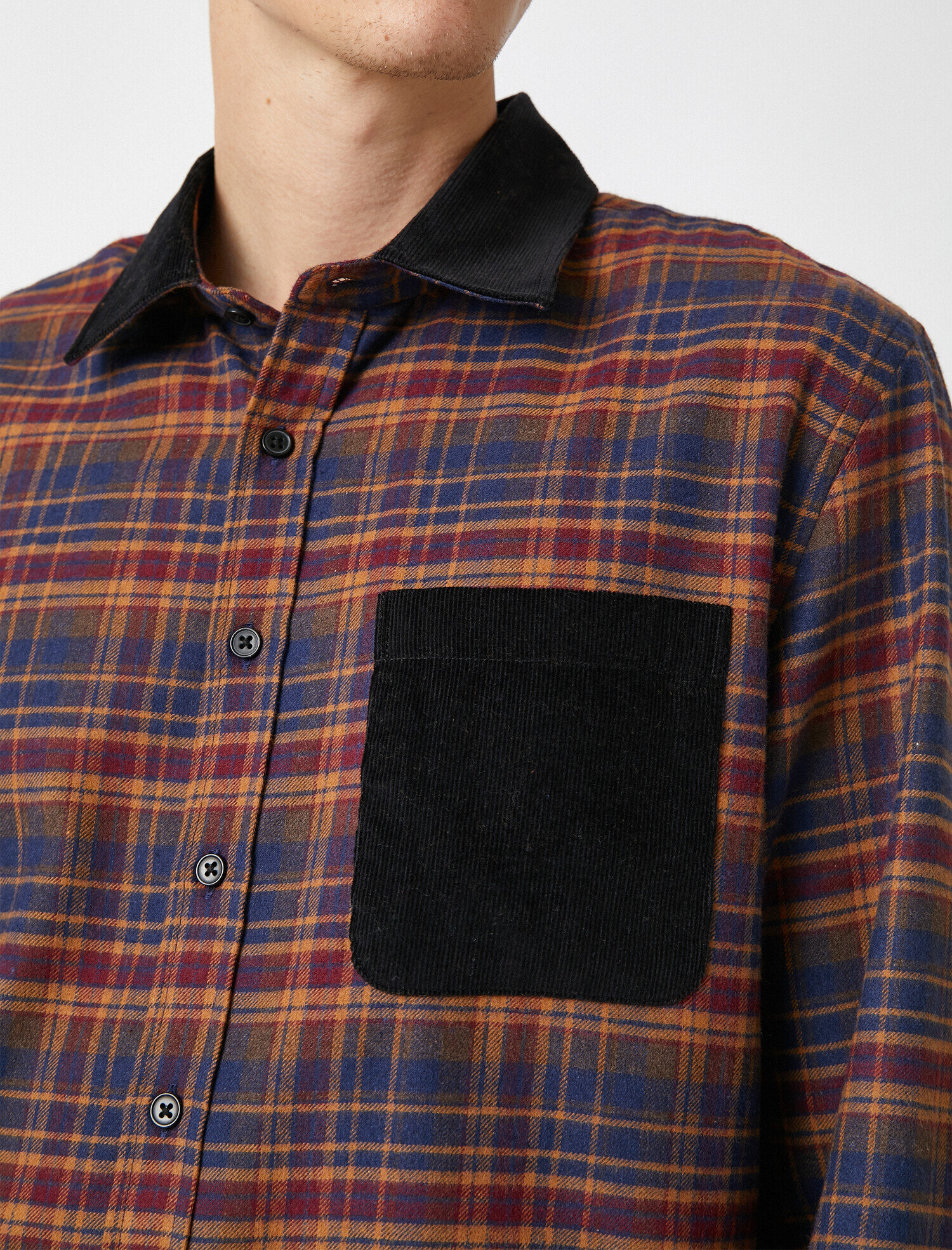   Cepli Klasik Yaka Ekoseli Gömlek