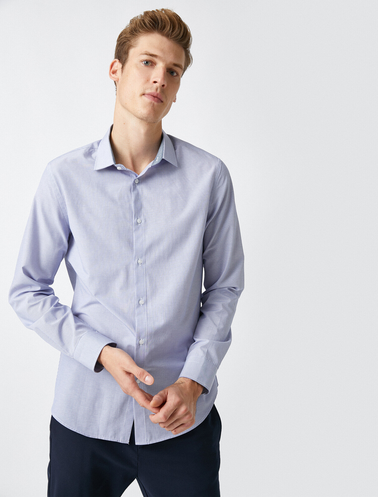   Klasik Yaka Uzun Kollu Gömlek Non Iron