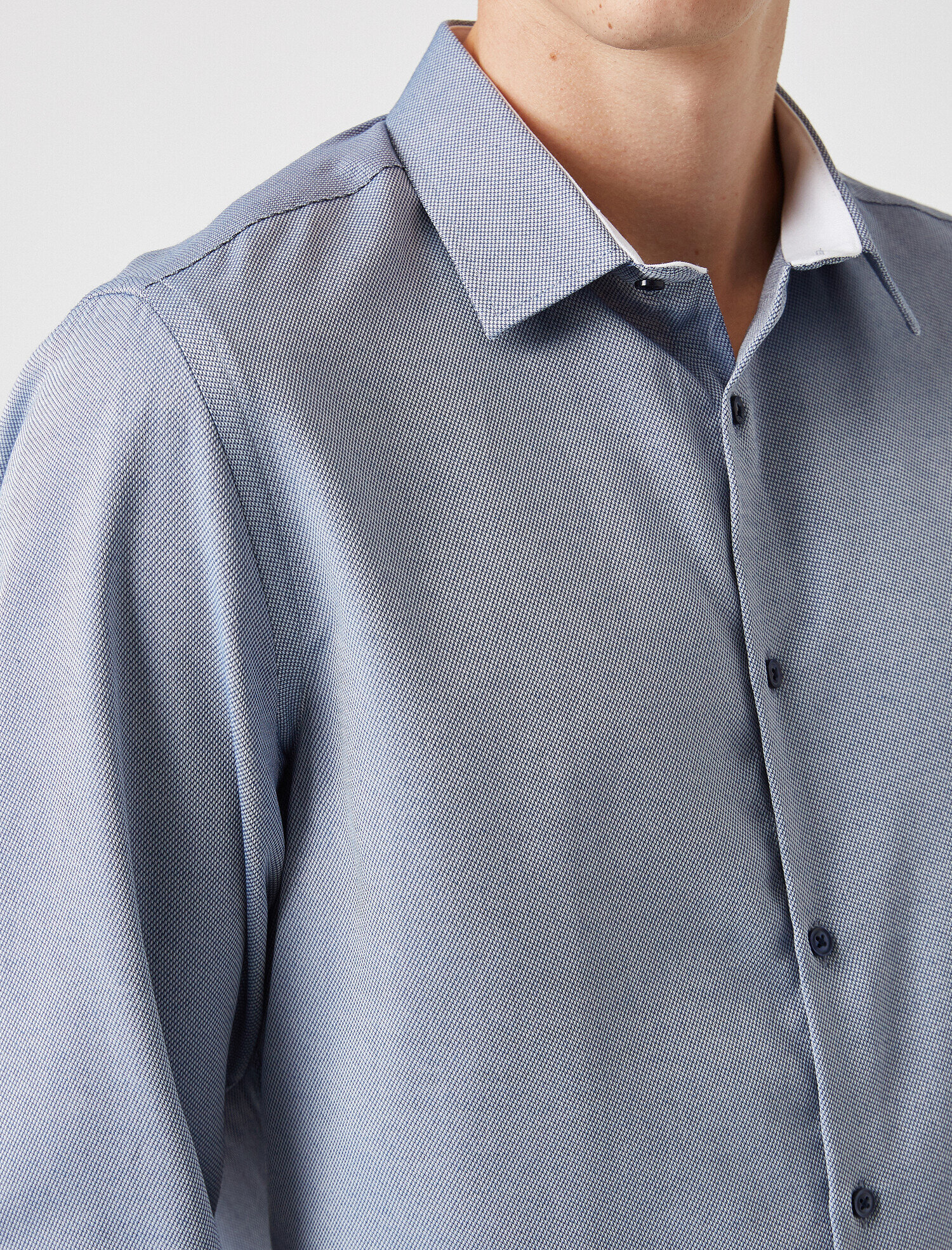   Uzun Kollu Klasik Yaka Basic Gömlek Non Iron