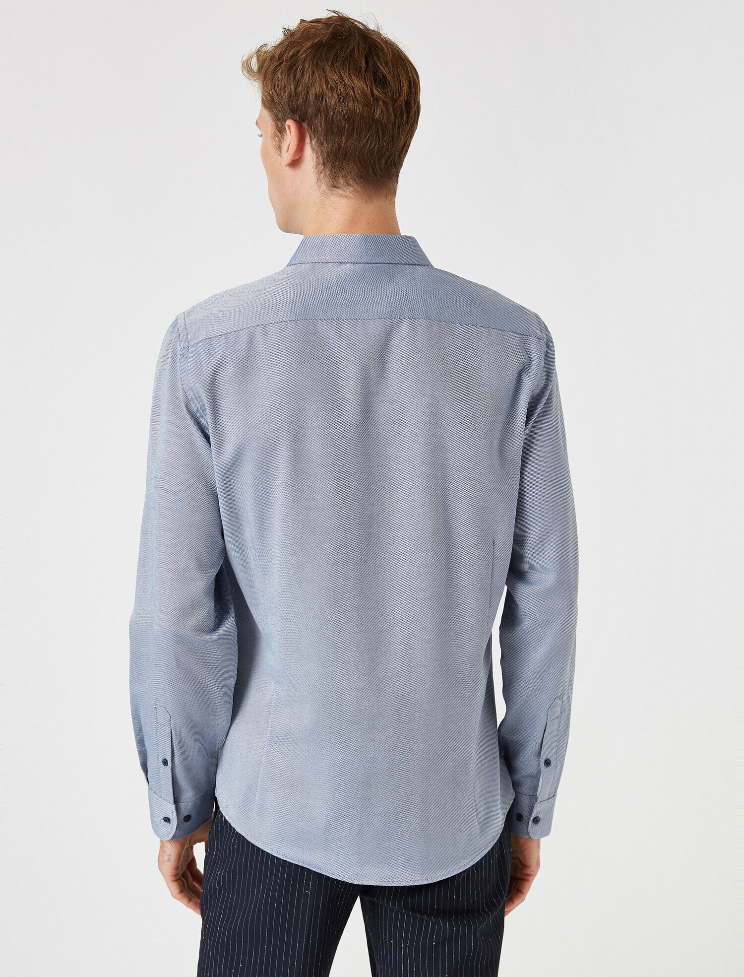   Uzun Kollu Klasik Yaka Basic Gömlek Non Iron