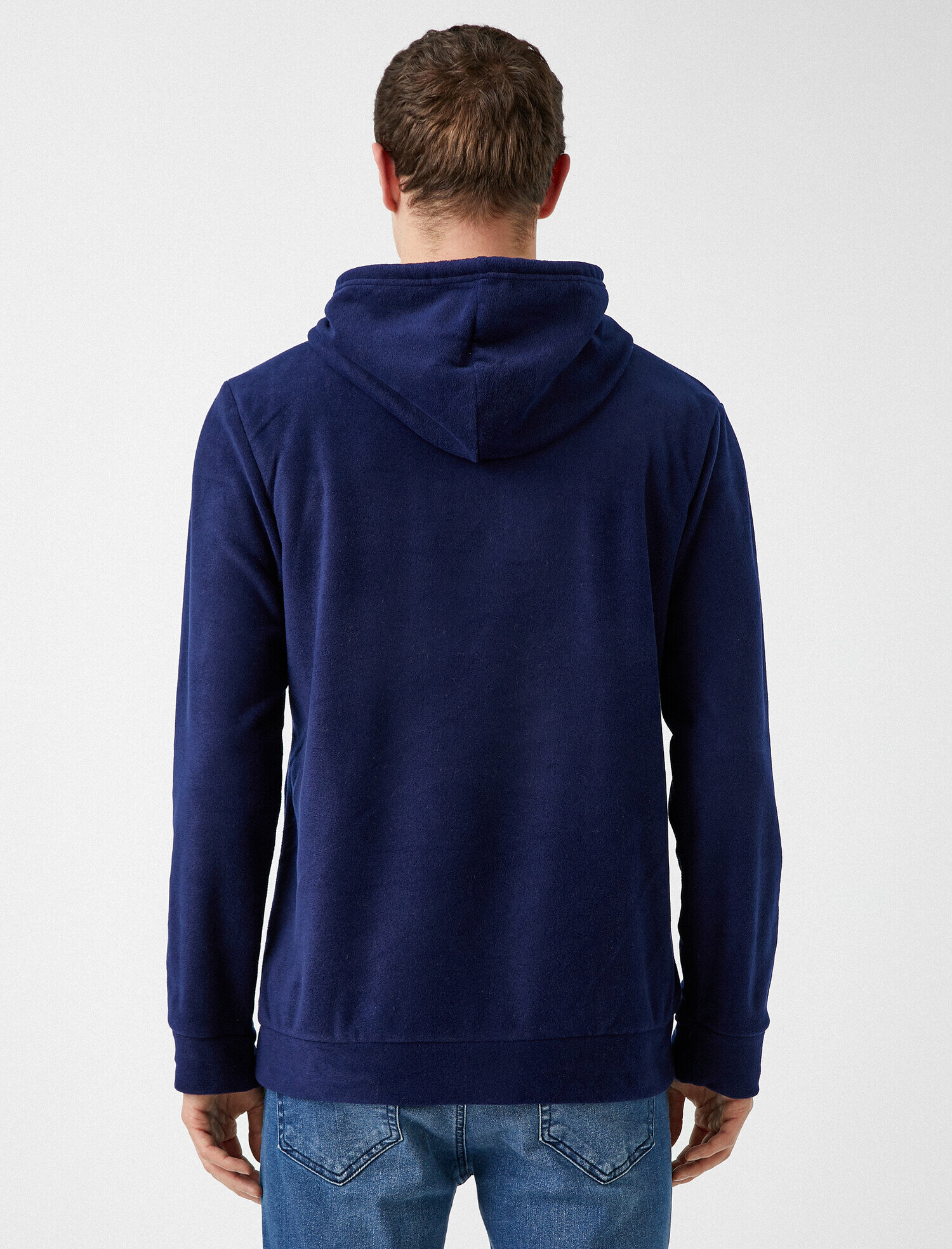 Kanguru Cepli Baskılı Kapüşonlu Sweatshirt
