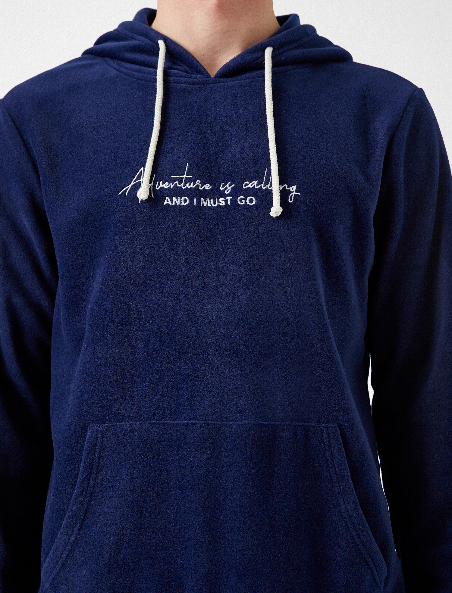 Kanguru Cepli Baskılı Kapüşonlu Sweatshirt