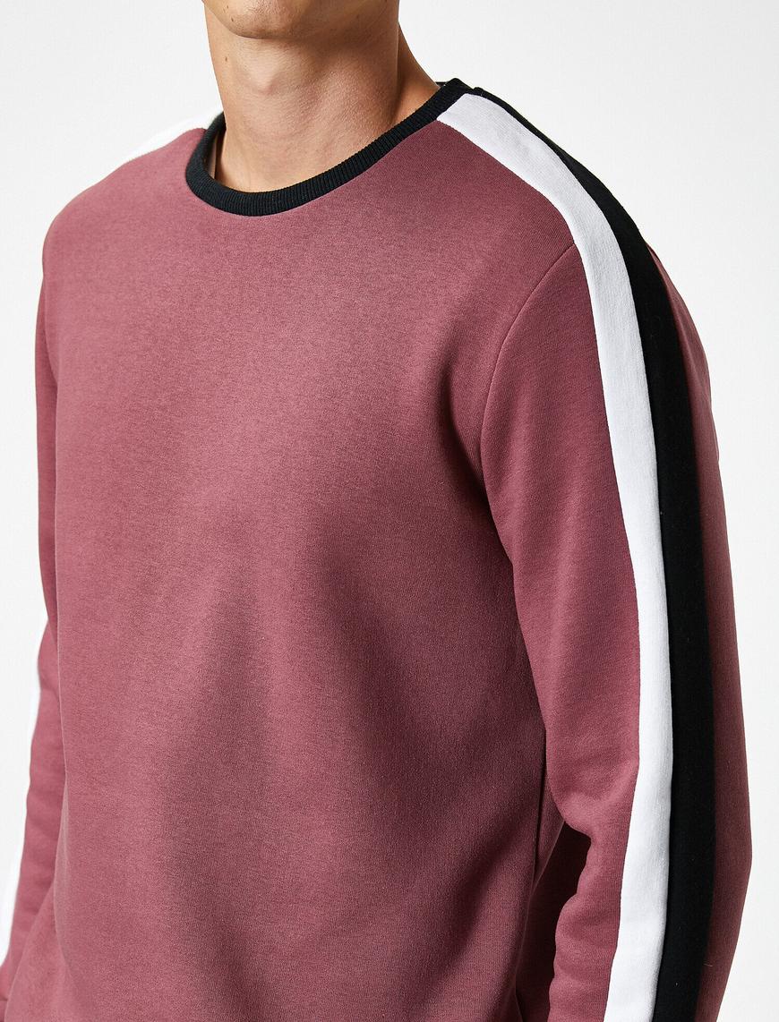   Bisiklet Yaka Uzun Kollu Multicolor Sweatshirt