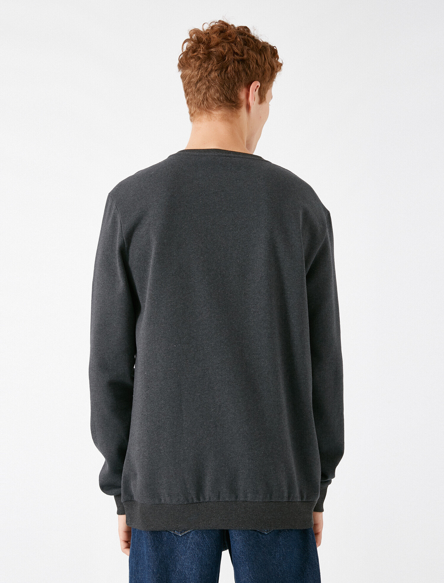 Bisiklet Yaka Basic Sweatshirt