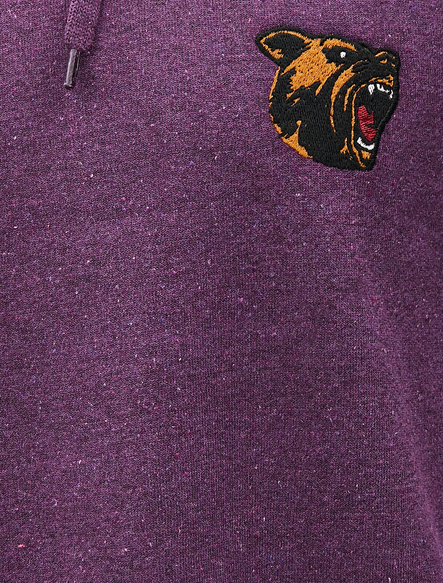 İşlemeli Kapüşonlu Uzun Kollu Sweatshirt