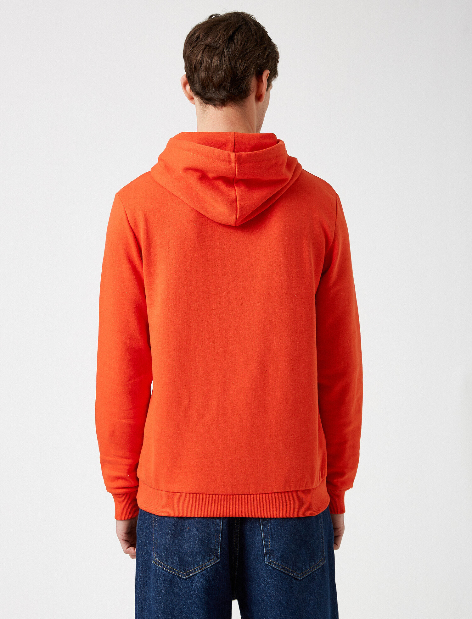 Basic Kapüşonlu Uzun Kollu Sweatshirt