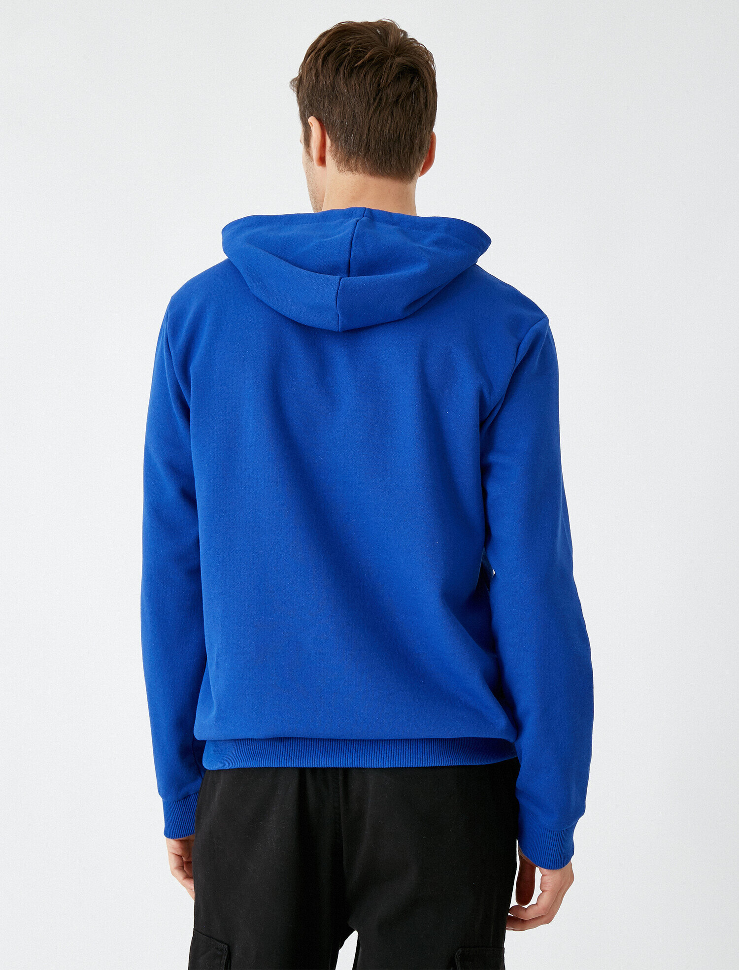 Kapüşonlu Uzun Kollu Basic Sweatshirt