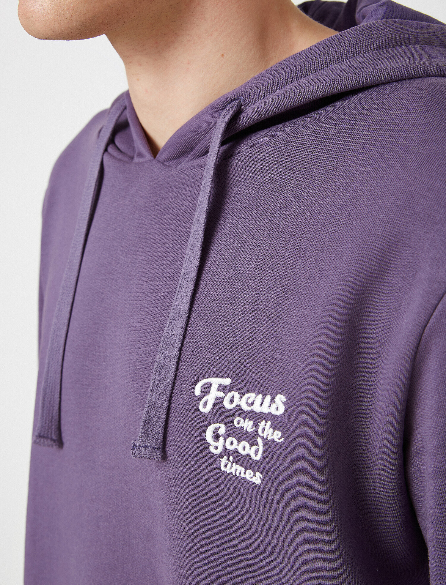 Pamuklu Kapüşonlu Baskılı Sweatshirt