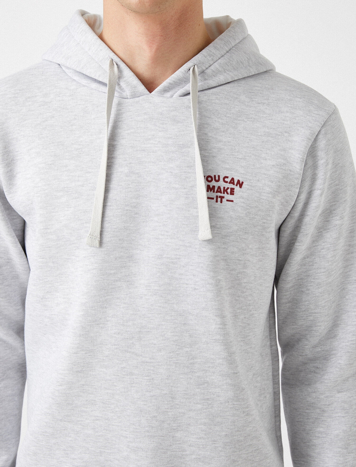   Pamuklu Baskılı Kapüşonlu Sweatshirt