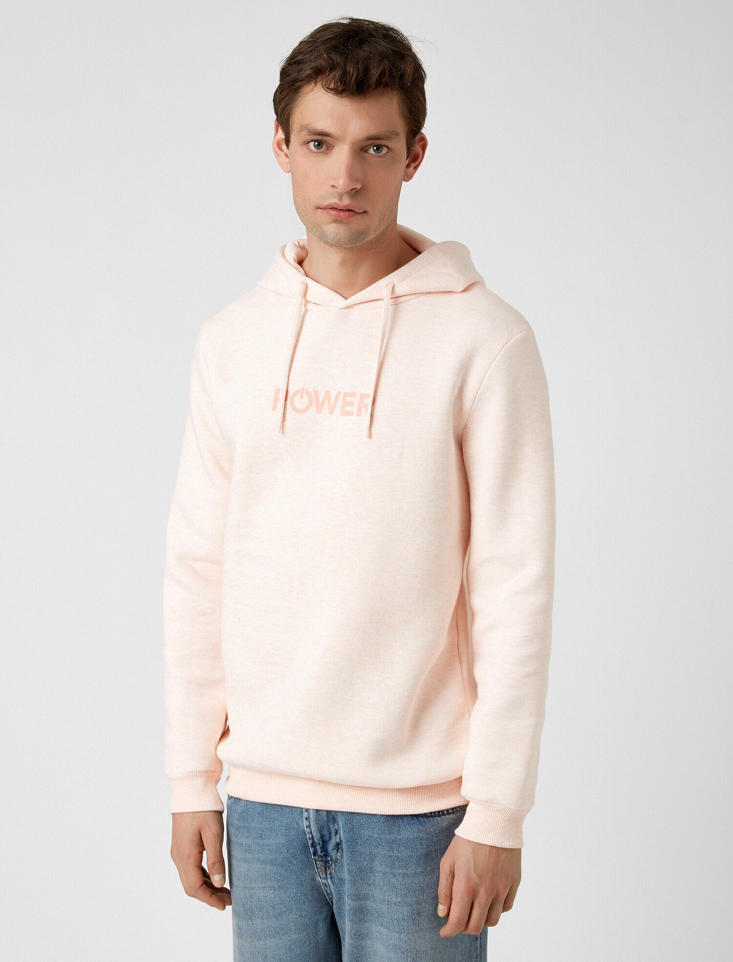 Kapüşonlu Baskılı Uzun Kollu Sweatshirt