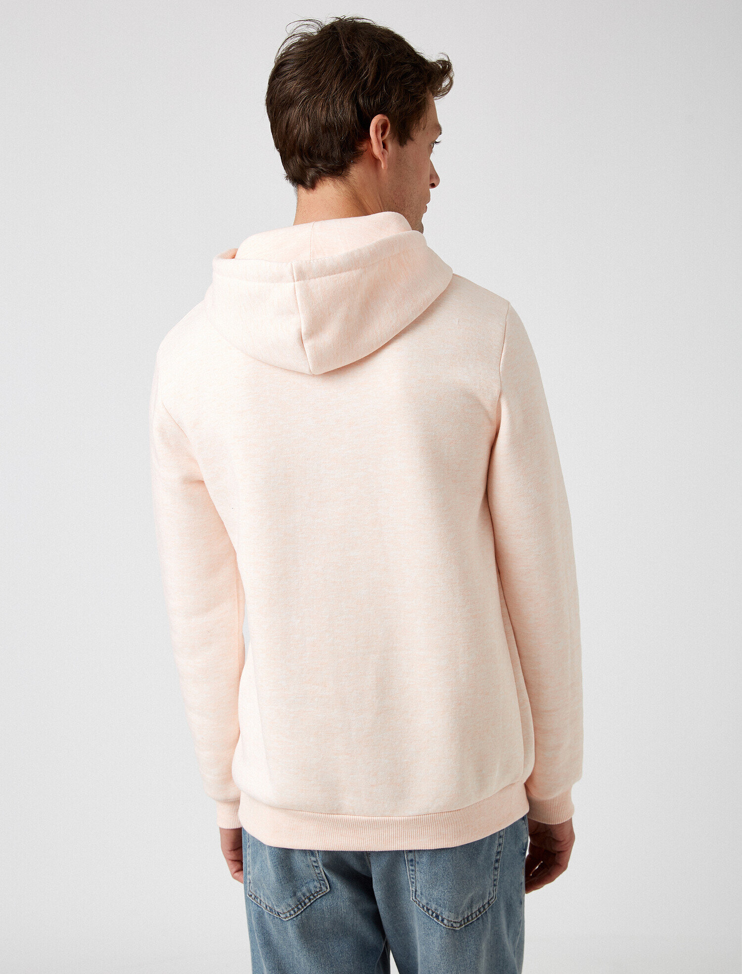 Kapüşonlu Baskılı Uzun Kollu Sweatshirt