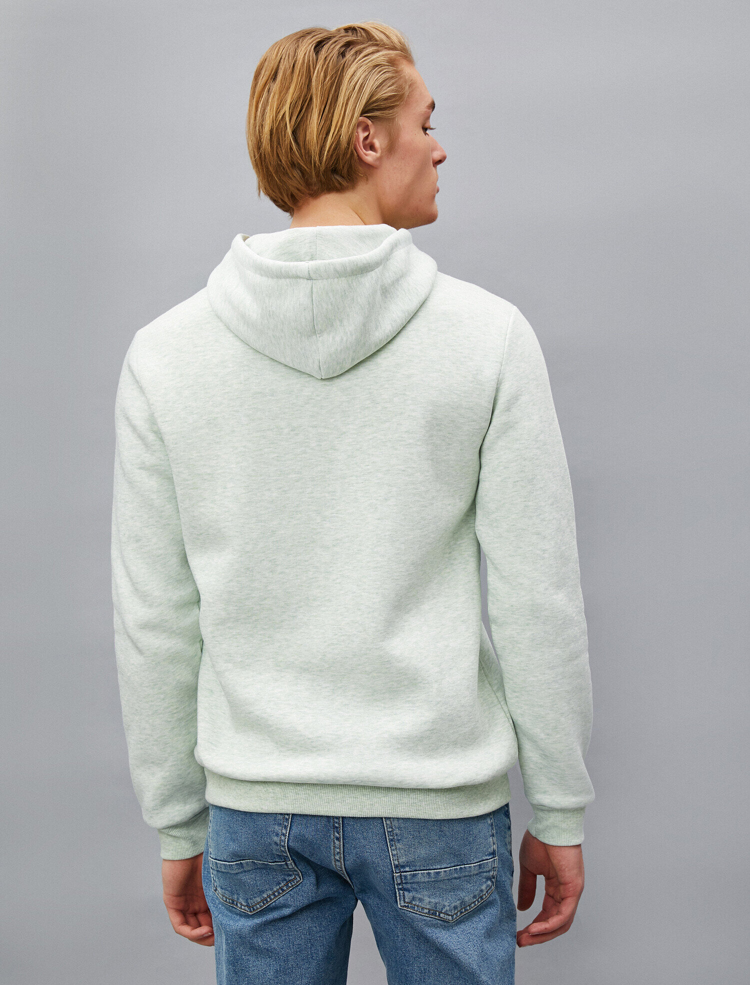   Kapüşonlu Baskılı Uzun Kollu Sweatshirt