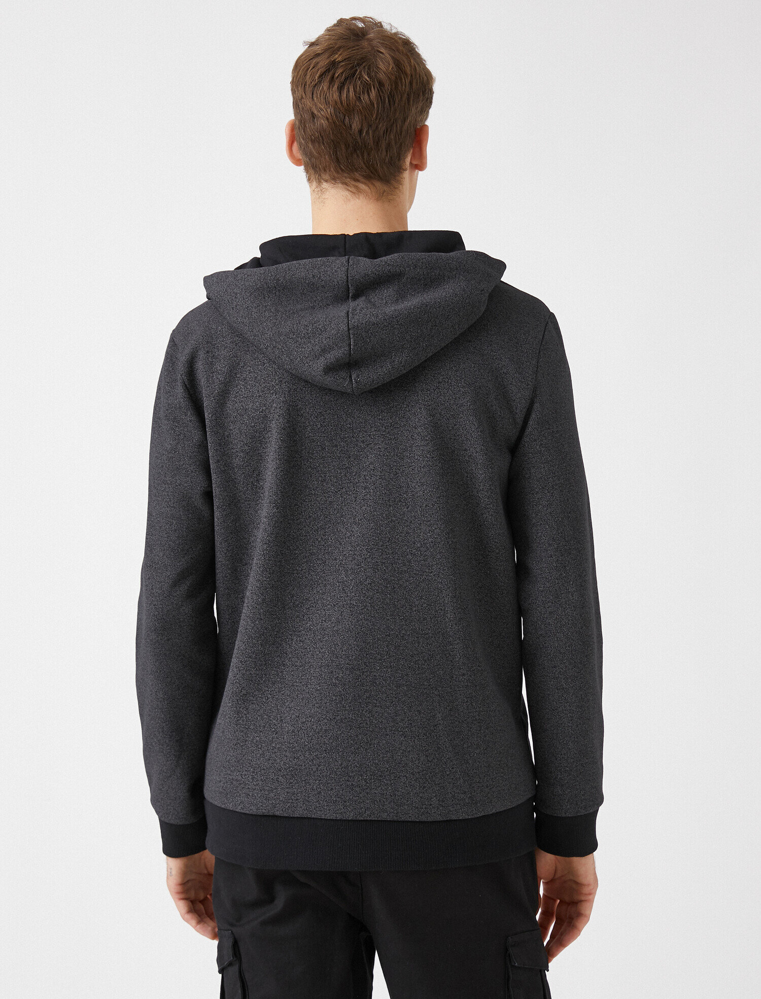   Fermuarlı Cepli Basic Uzun Kollu Sweatshirt