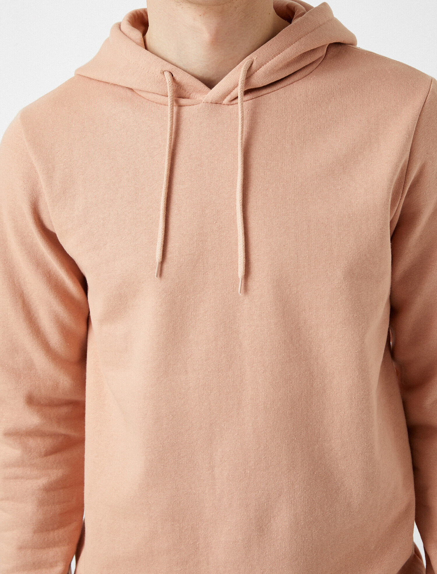   Basic Uzun Kollu Kapüşonlu Pamuklu Sweatshirt