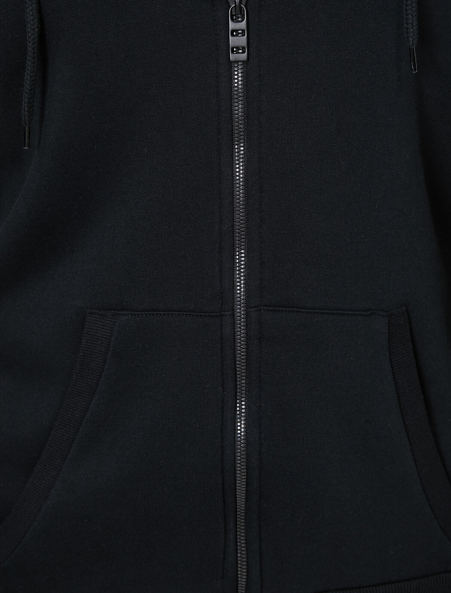   Fermuarlı Kapüşonlu Basic Sweatshirt