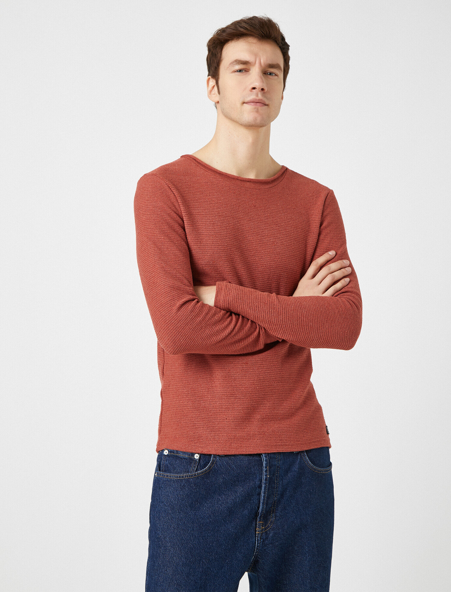   Bisiklet Yaka Kazak Dar Kesim