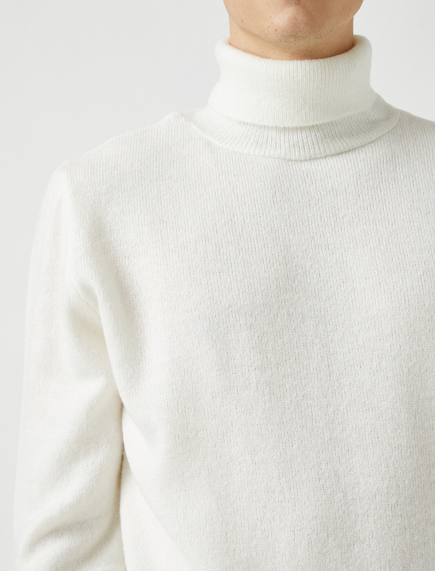   Boğazlı Triko Kazak Uzun Kollu