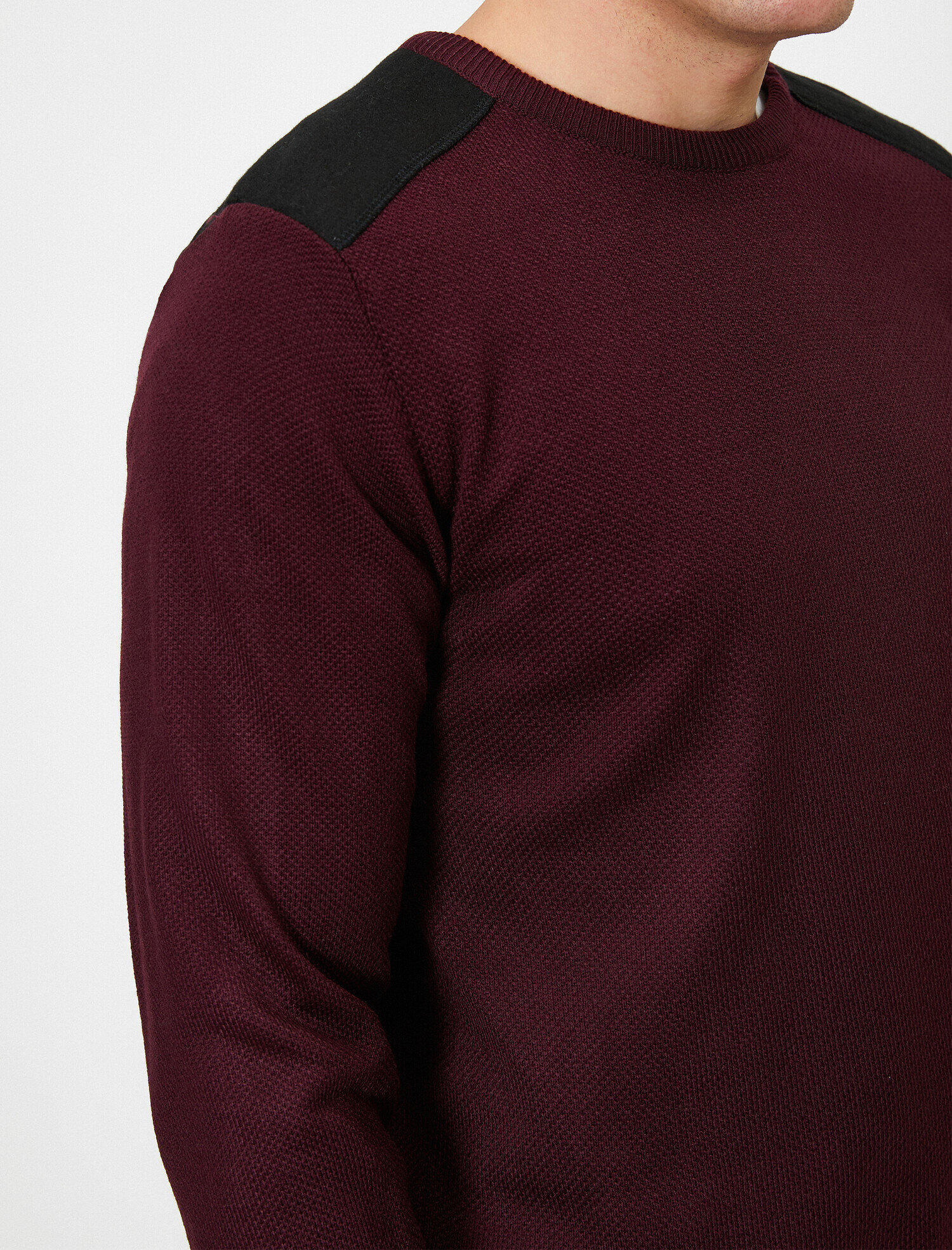   Omuz Detaylı Kazak Bisiklet Yaka