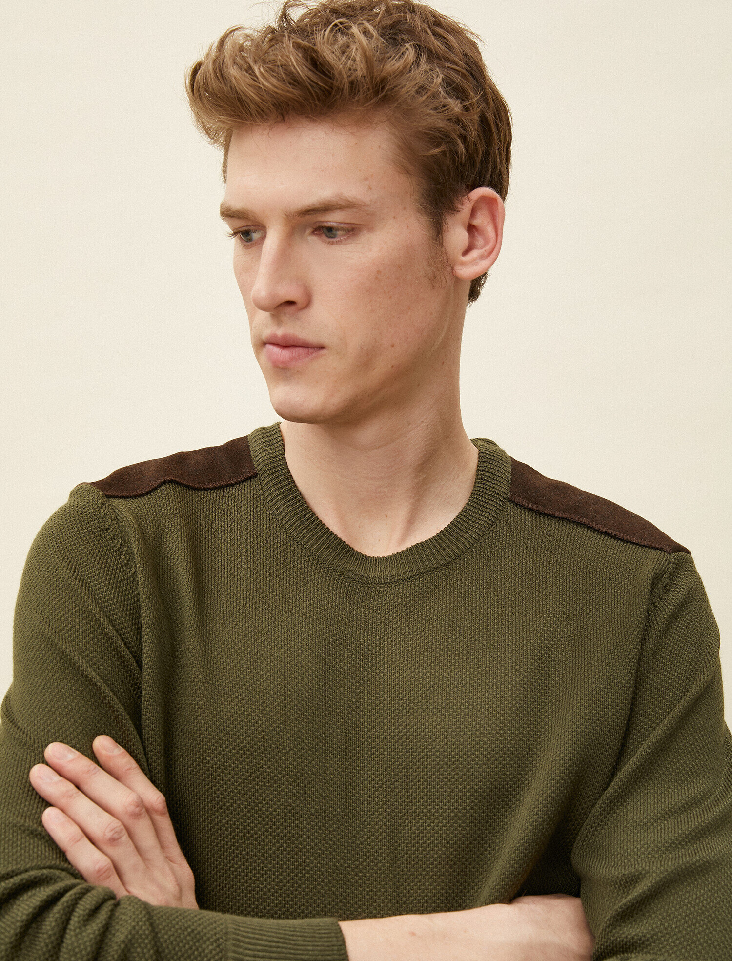   Omuz Detaylı Kazak Bisiklet Yaka