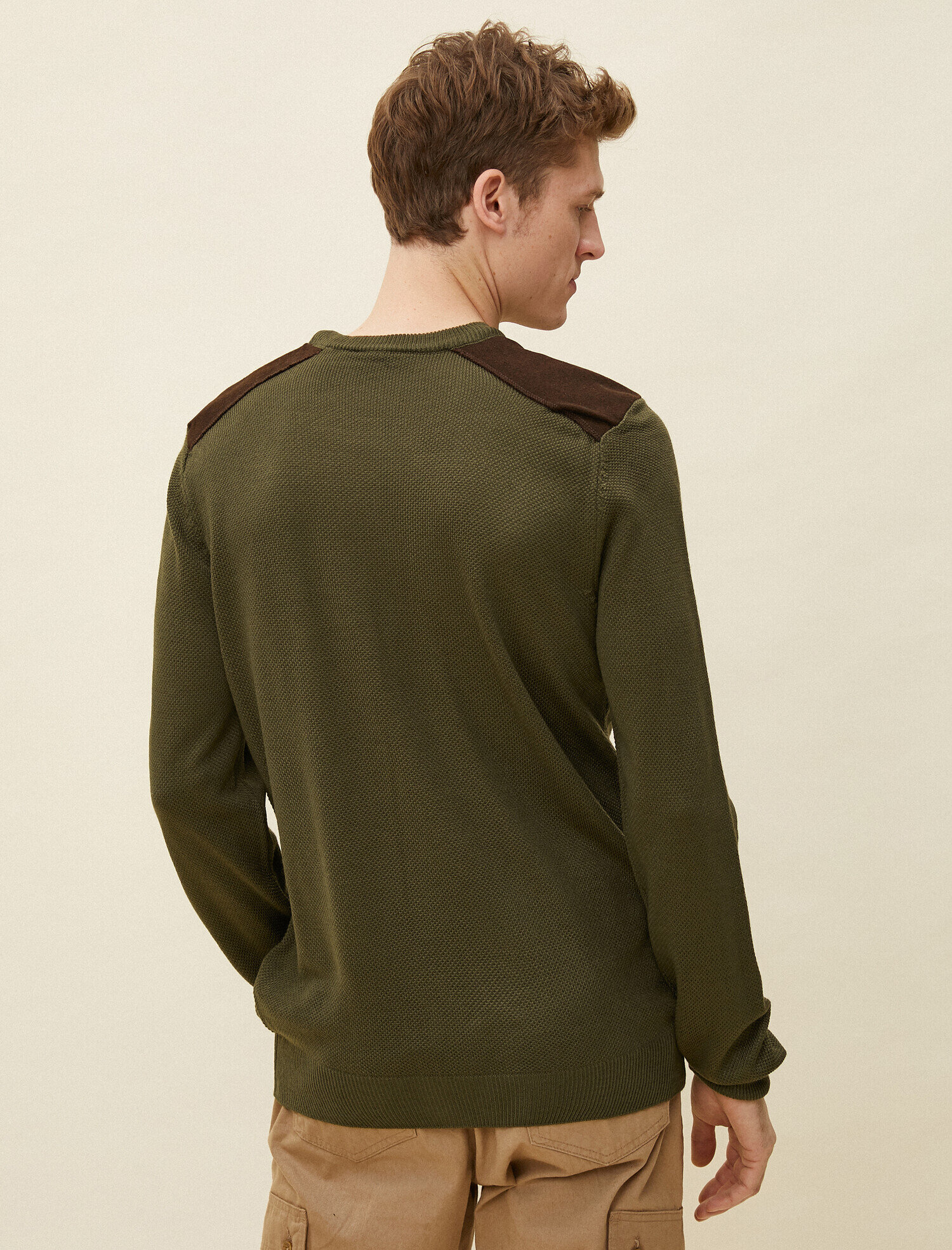   Omuz Detaylı Kazak Bisiklet Yaka