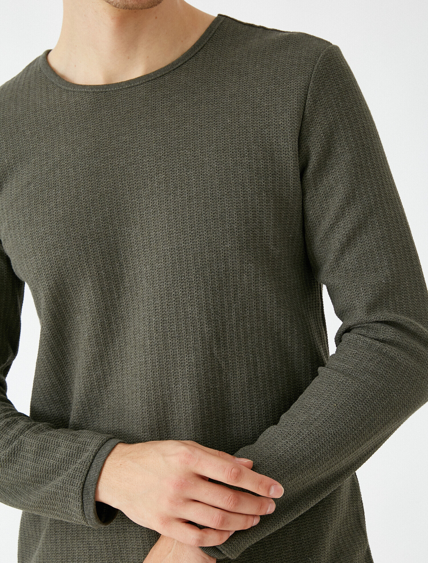   Basic Bisiklet Yaka Uzun Kollu Kazak