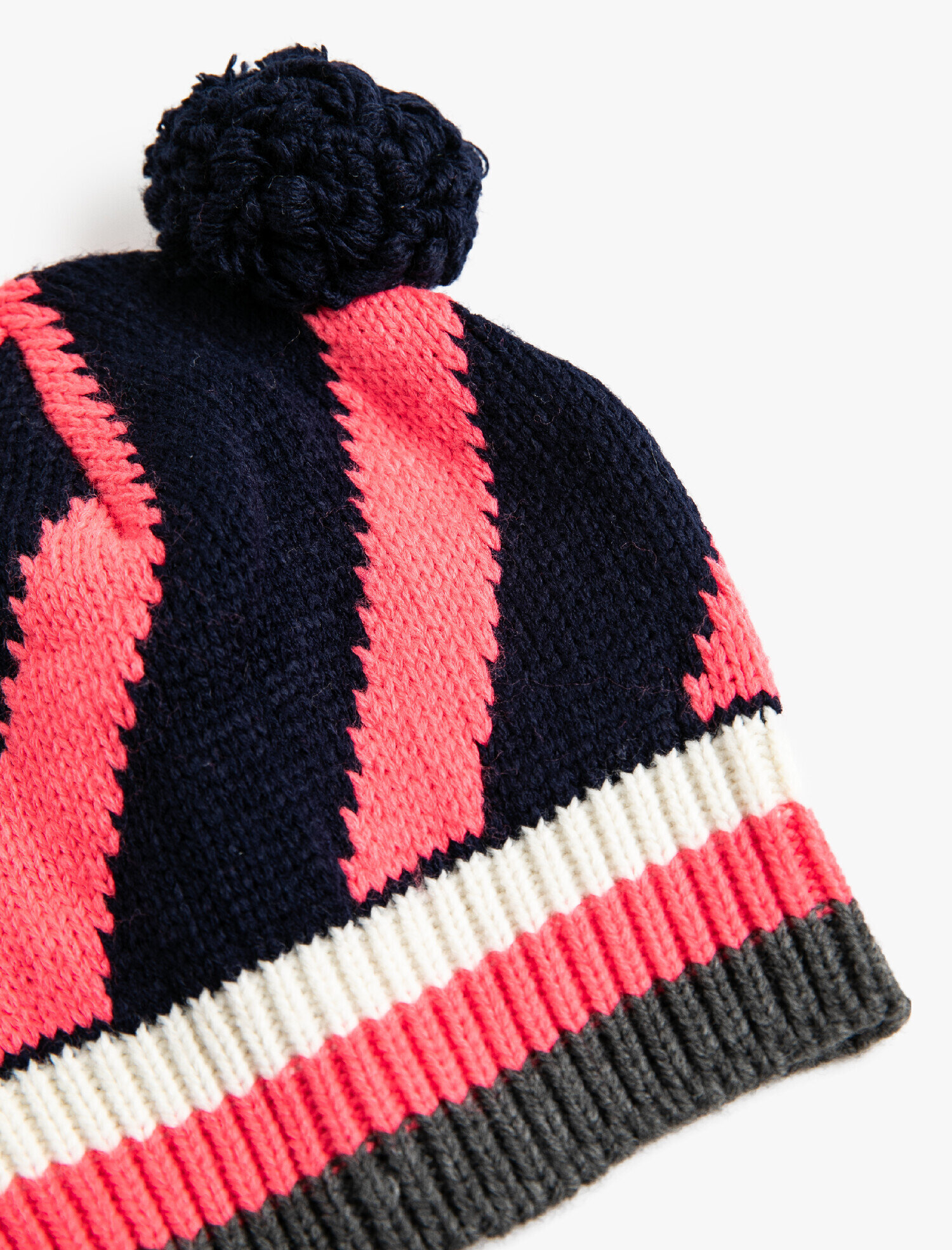  Kız Çocuk Ponponlu Çok Renkli Örgü Bere