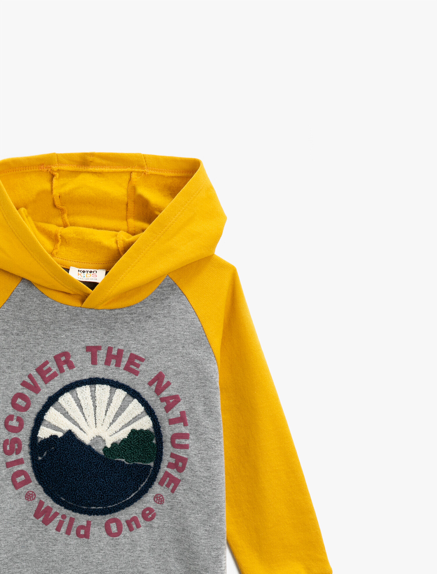  Erkek Çocuk Kapüşonlu Baskılı Pamuklu Sweatshirt