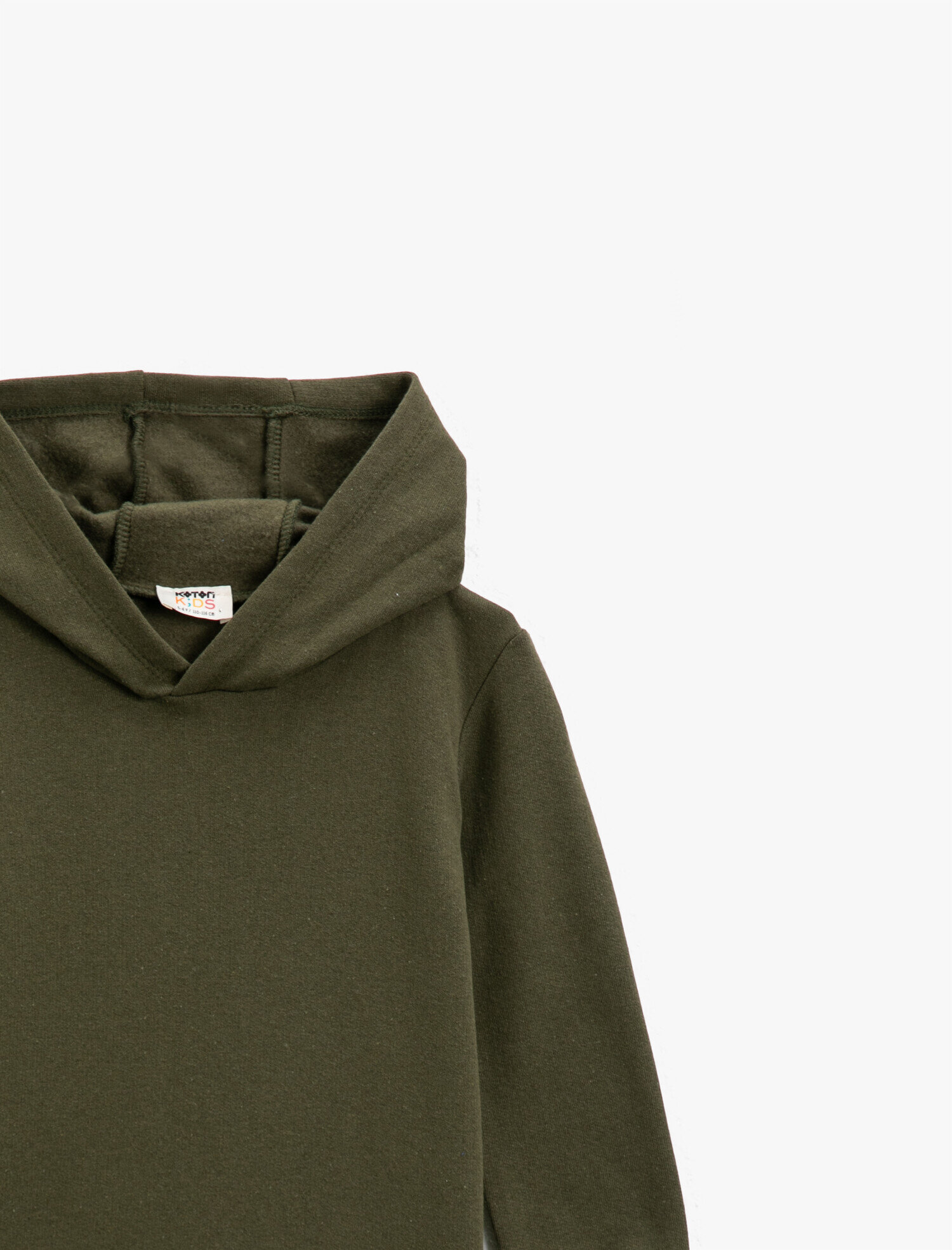  Erkek Çocuk Kapüşonlu Basic Uzun Kollu Sweatshirt