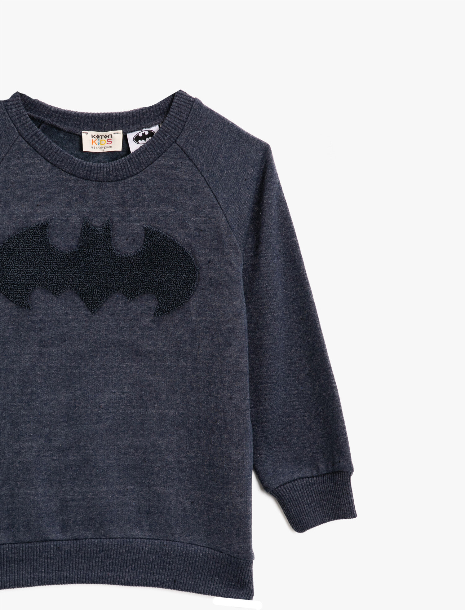 Erkek Çocuk Batman Lisanslı İşlemeli Uzun Kollu Sweatshirt