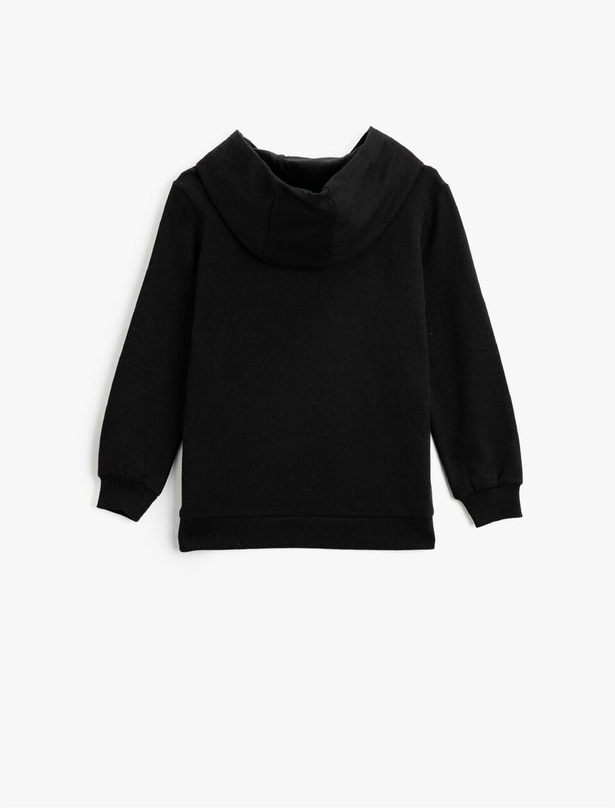  Erkek Çocuk BEN 10 Lisanslı Baskılı Kapüşonlu Uzun Kollu Sweatshirt