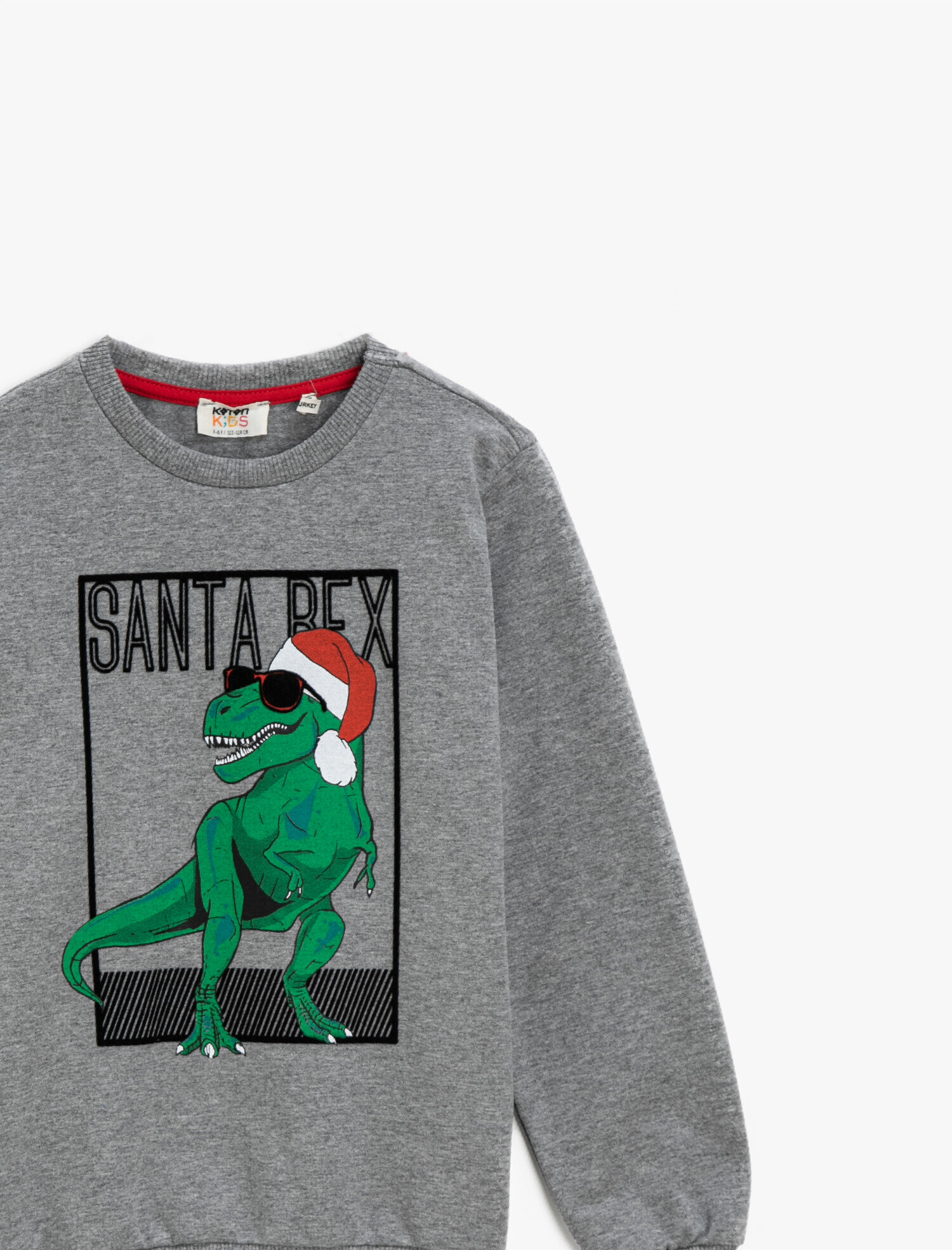  Erkek Çocuk Baskılı Bisiklet Yaka Uzun Kollu Sweatshirt