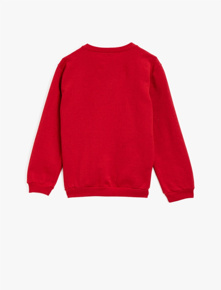 Erkek Çocuk Bisiklet Yaka Basic Uzun Kollu Sweatshirt