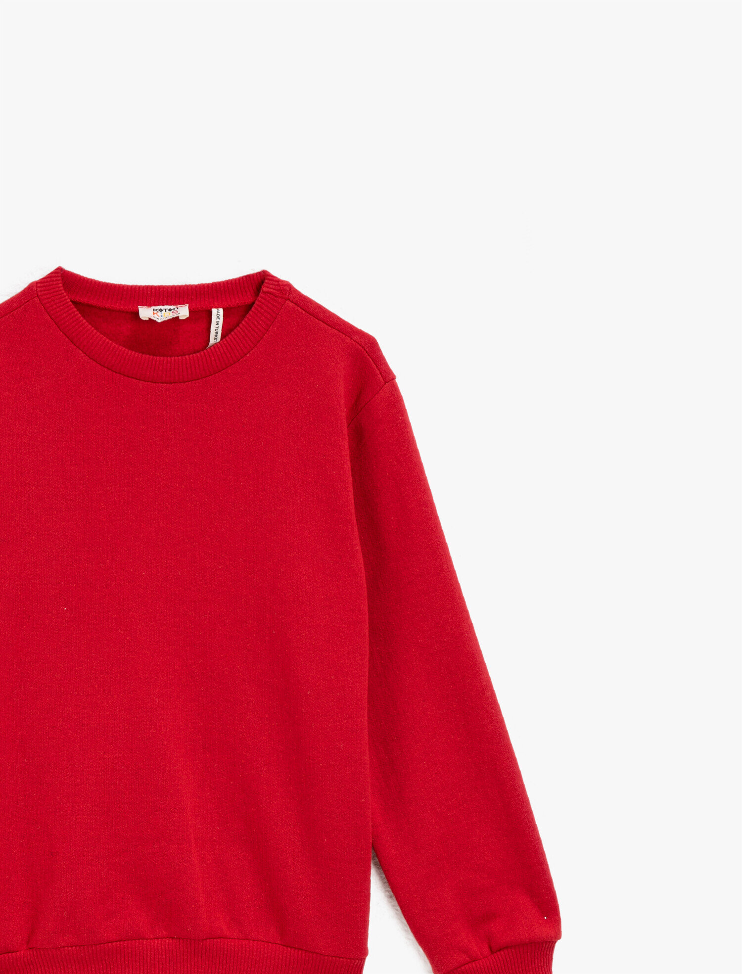  Erkek Çocuk Bisiklet Yaka Basic Uzun Kollu Sweatshirt