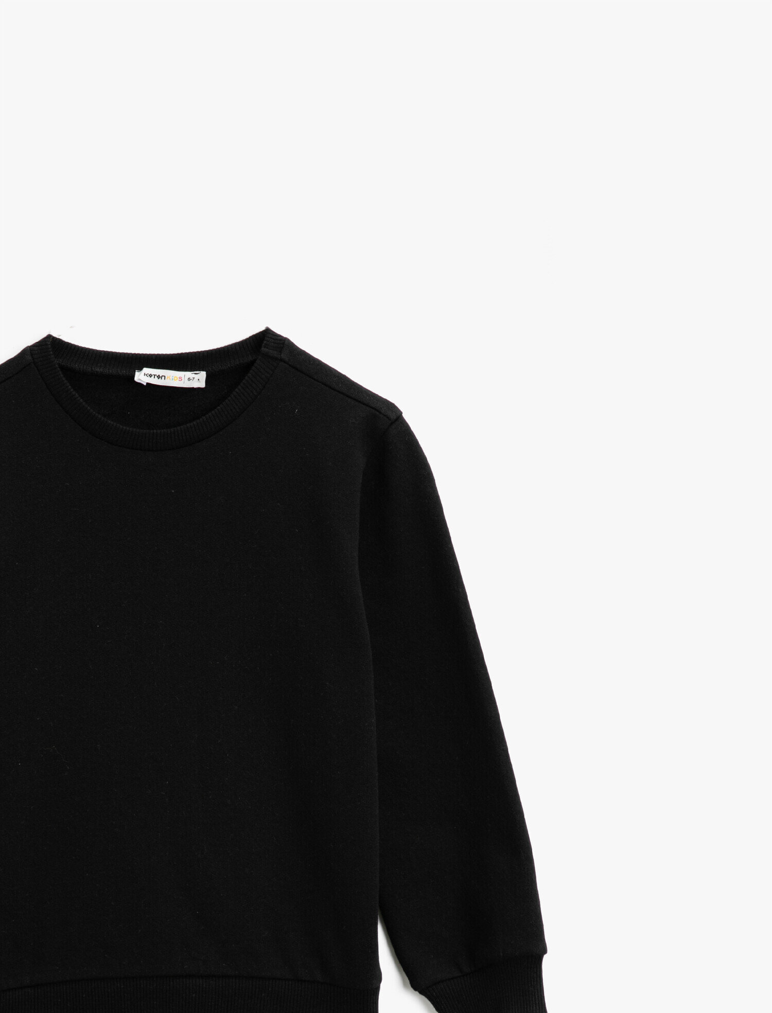  Erkek Çocuk Bisiklet Yaka Basic Uzun Kollu Sweatshirt