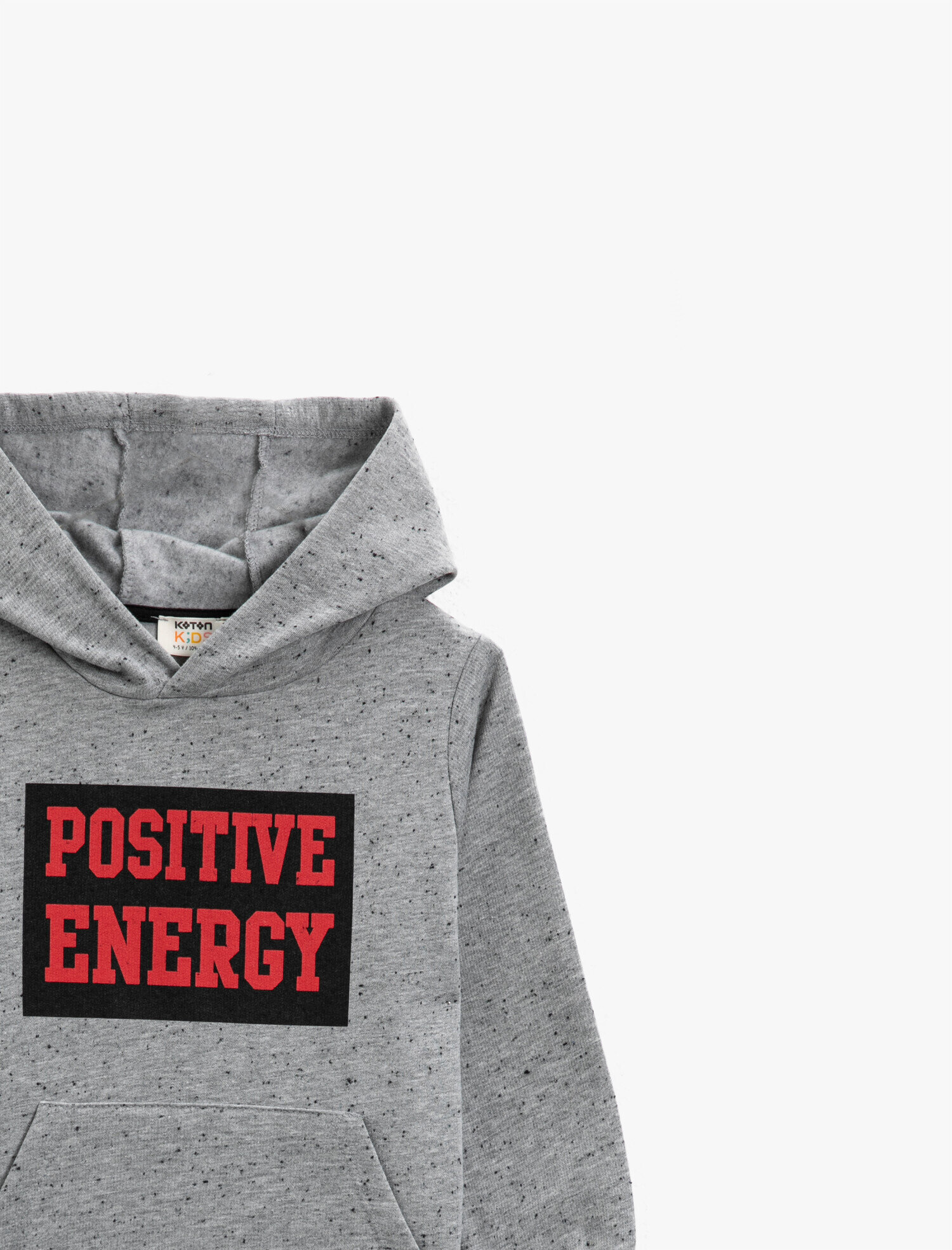 Erkek Çocuk Kapüşonlu Baskılı Uzun Kollu Sweatshirt