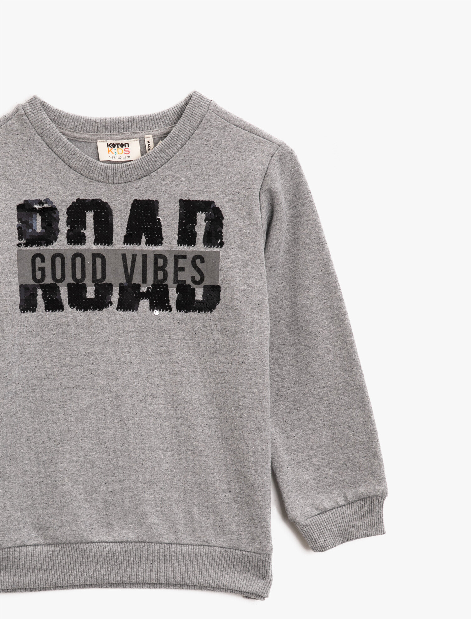  Erkek Çocuk Baskılı Bisiklet Yaka Uzun Kollu Sweatshirt