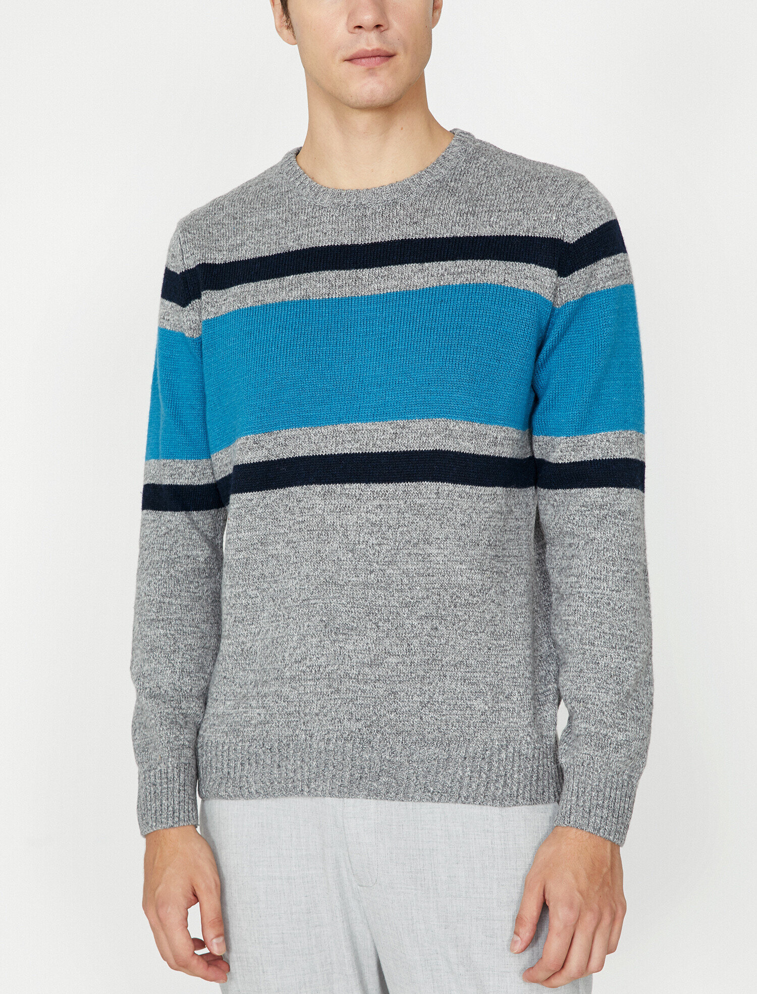   Çizgili Triko Kazak