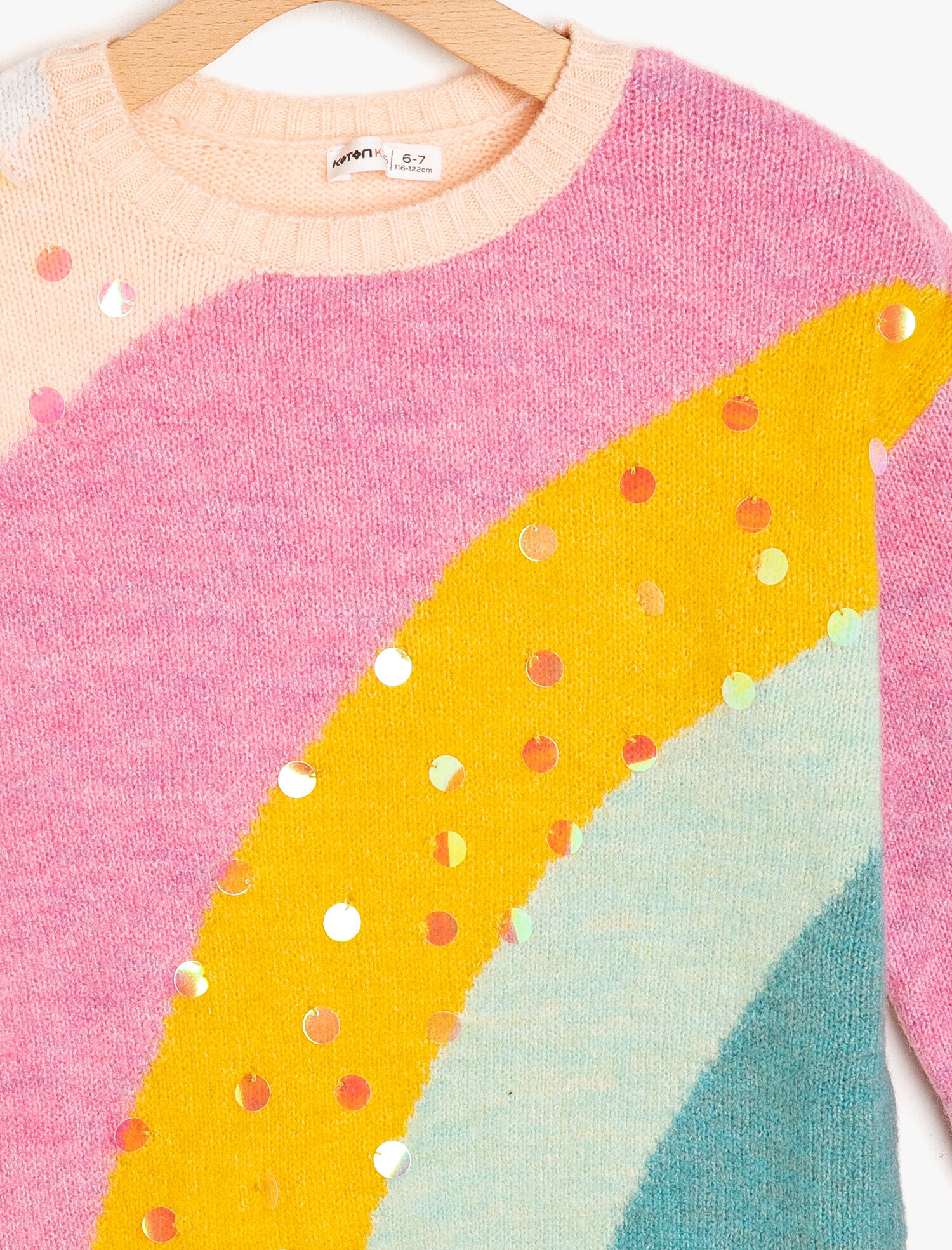  Kız Çocuk Çizgili Triko Kazak