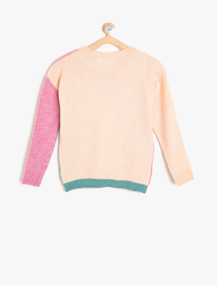 Kız Çocuk Çizgili Triko Kazak