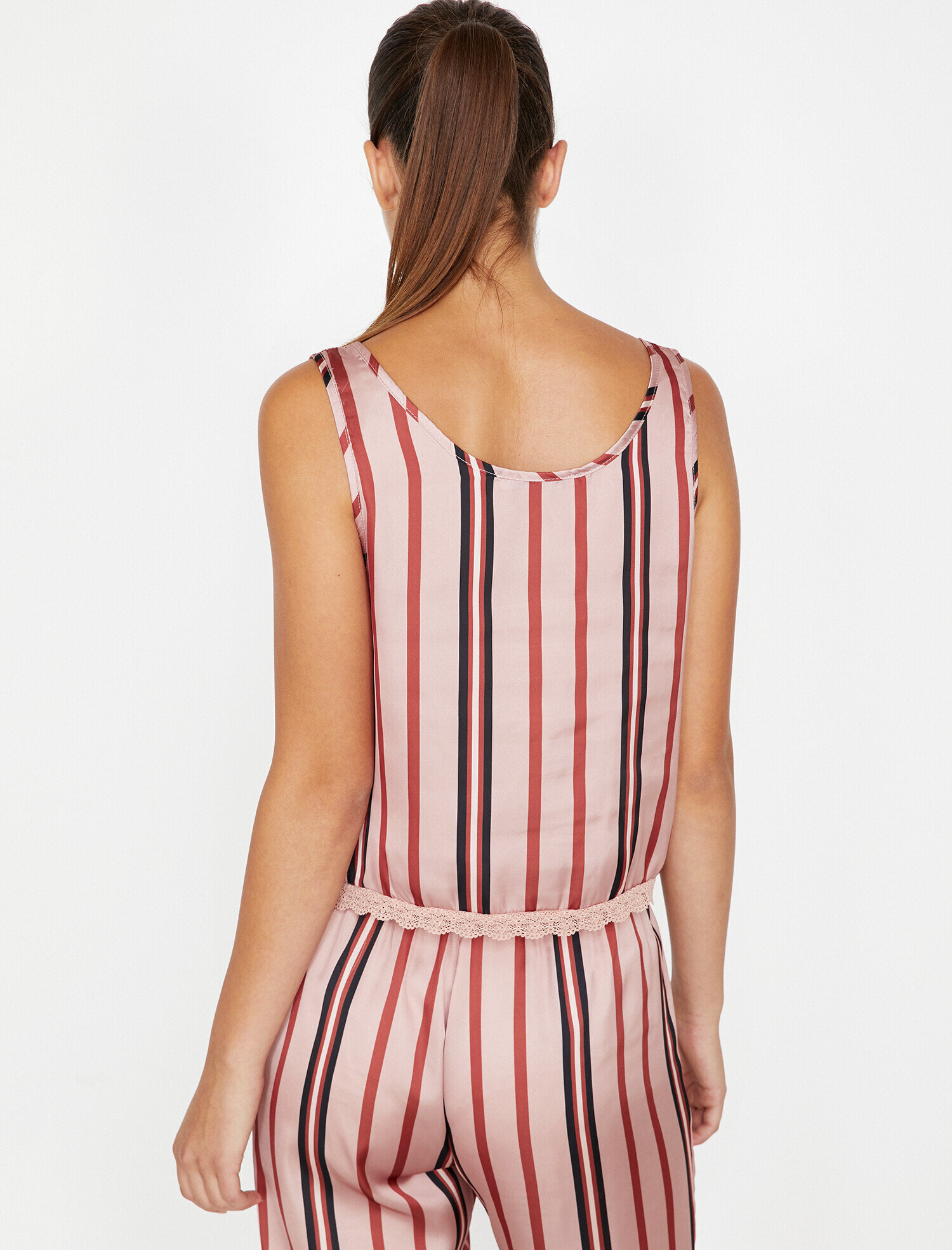   Çizgili Pijama Üstü