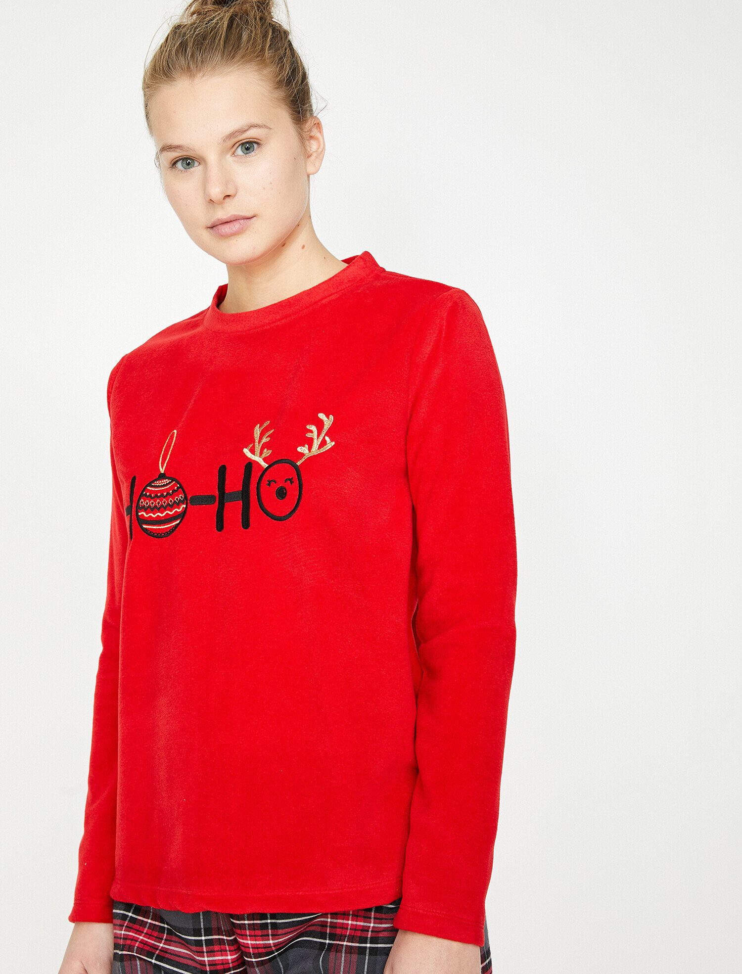 Yılbaşı Temalı Pijama Üstü